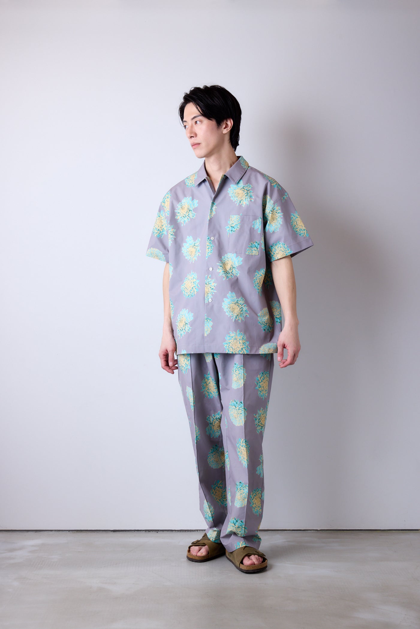 FLOWER PRINT S/S SHIRT (M)